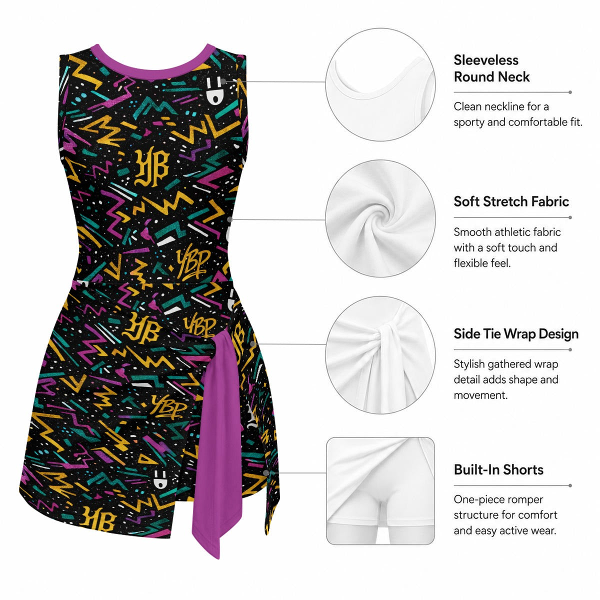 Golden Era Girls Active Skort Romper | YBP Kids