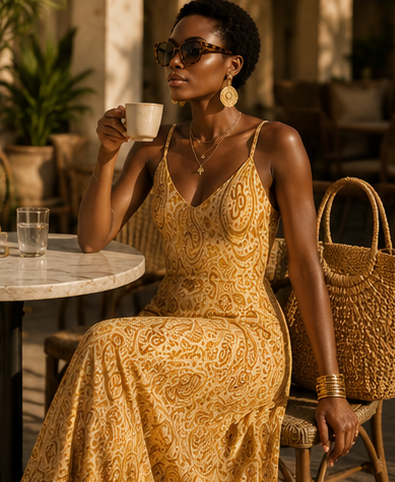 YBP Cocktails Collection Sunset Flow Maxi Dress