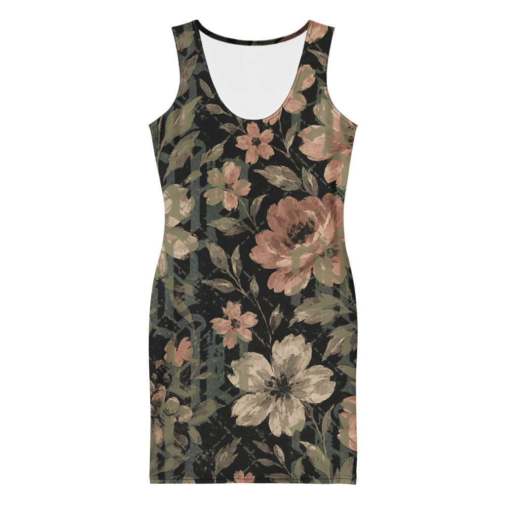 YBP Midnight Bloom Bodycon Dress