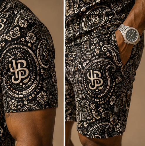 YBP Cocktails Collection Men’s Tracksuit – Lightweight Zip Polo & Shorts Set