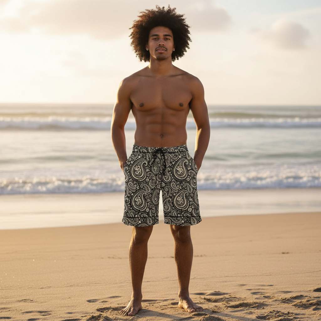 YBP Cocktails Collection Waveform Swim Trunks