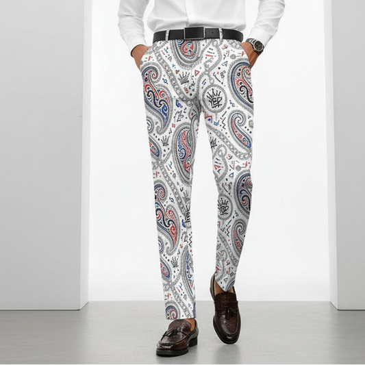 YBP Dynasty Men's Dress Pants – White Ice