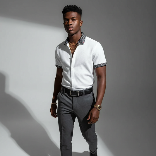 YBP Dynasty Trim Collar Shirt