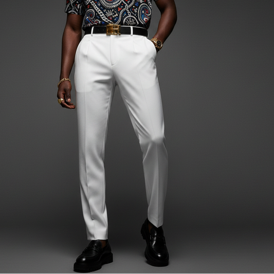 YBP Dynasty Men's Dress Pants – White