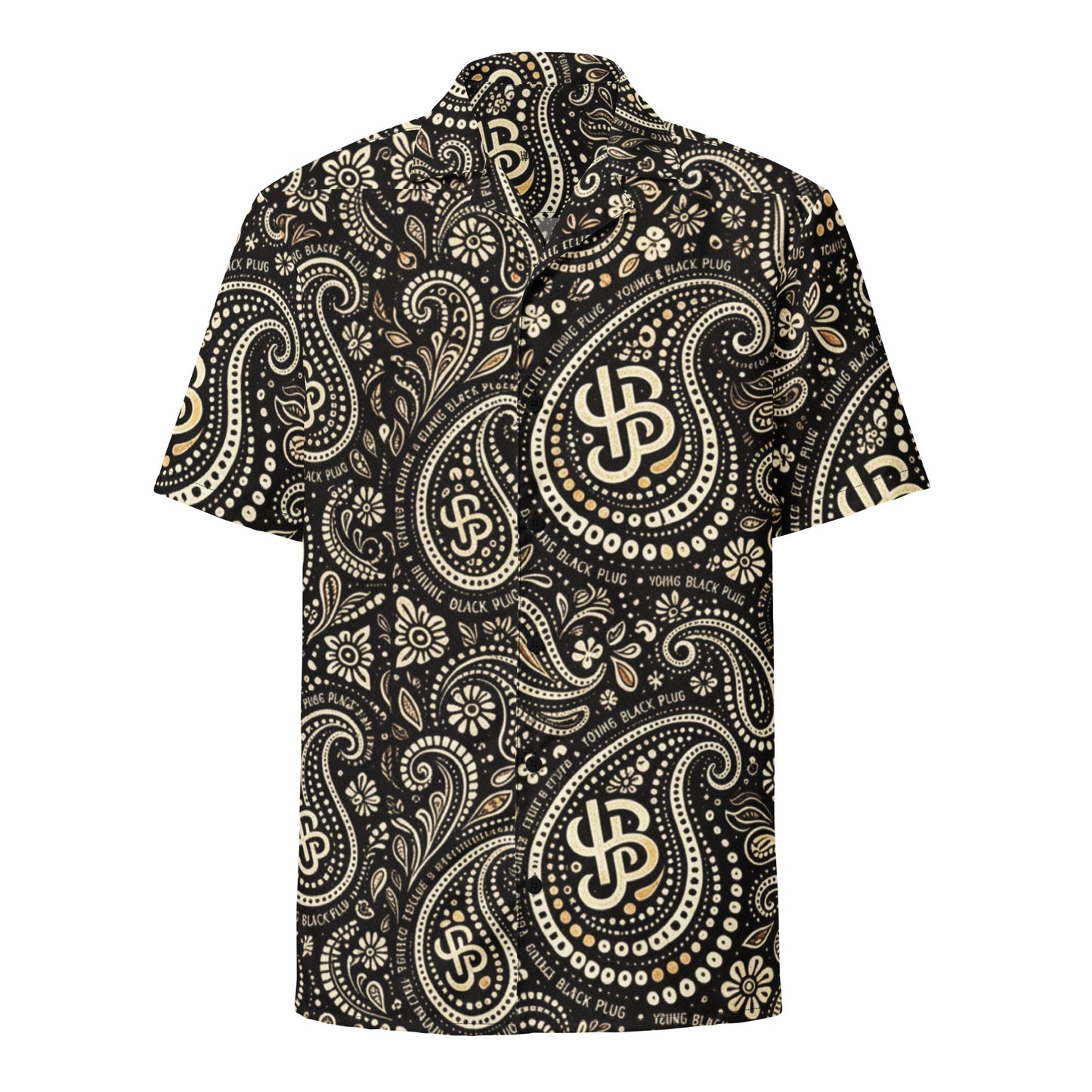 YBP Cocktails Collection button up shirt lightweight summer paisley camp shirt