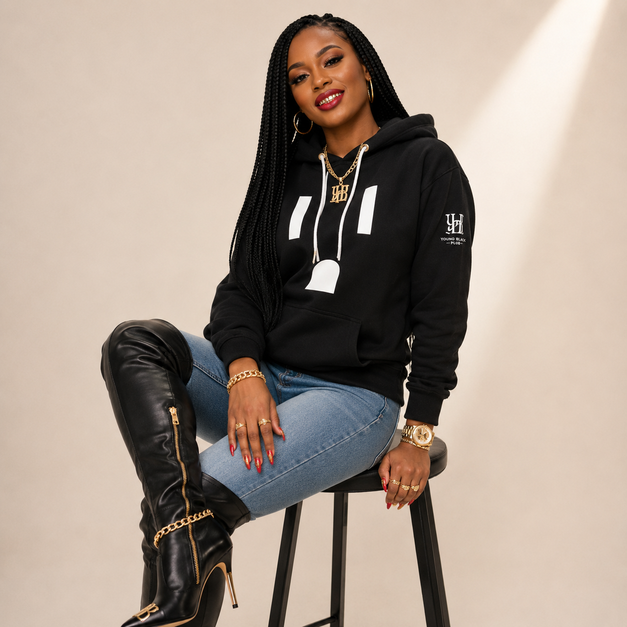 YBP “The Plug” Black Hoodie