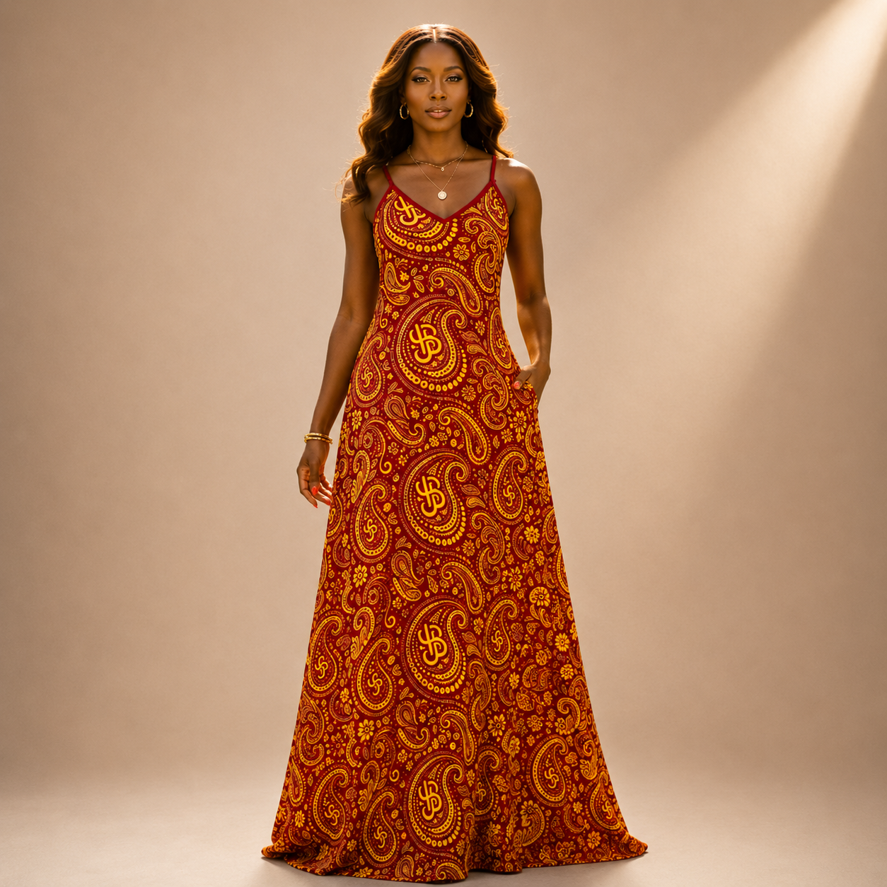 YBP Cocktails Collection Sunset Flow Maxi Dress