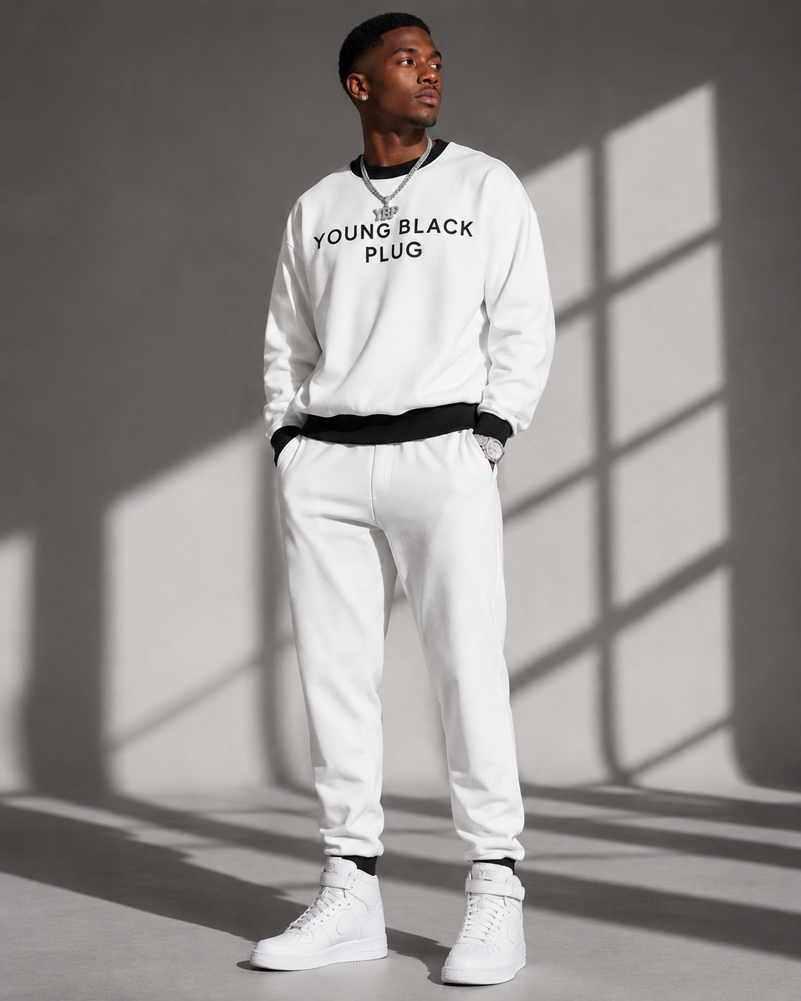 YBP Signature Contrast Crew Sweatsuit
