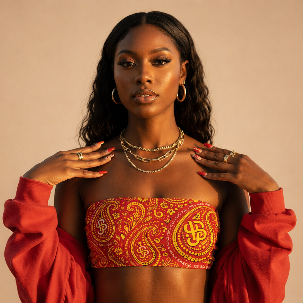 YBP Cocktails Collection Bandeau Top – Strapless Summer Streetwear Crop Top