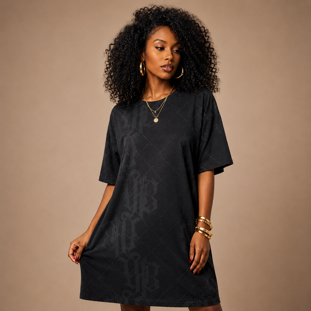 YBP Argyle “BFT” Dress