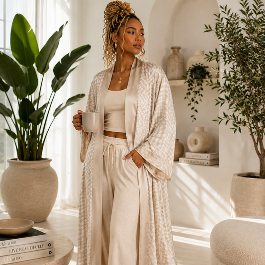 YBP Taupe Heirloom Satin Kaftan | Luxury Neutral Kaftan