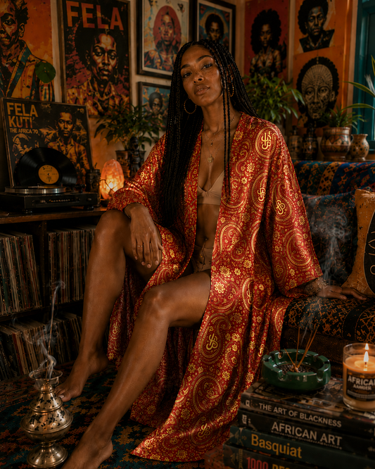 YBP Cocktails Satin Kaftan