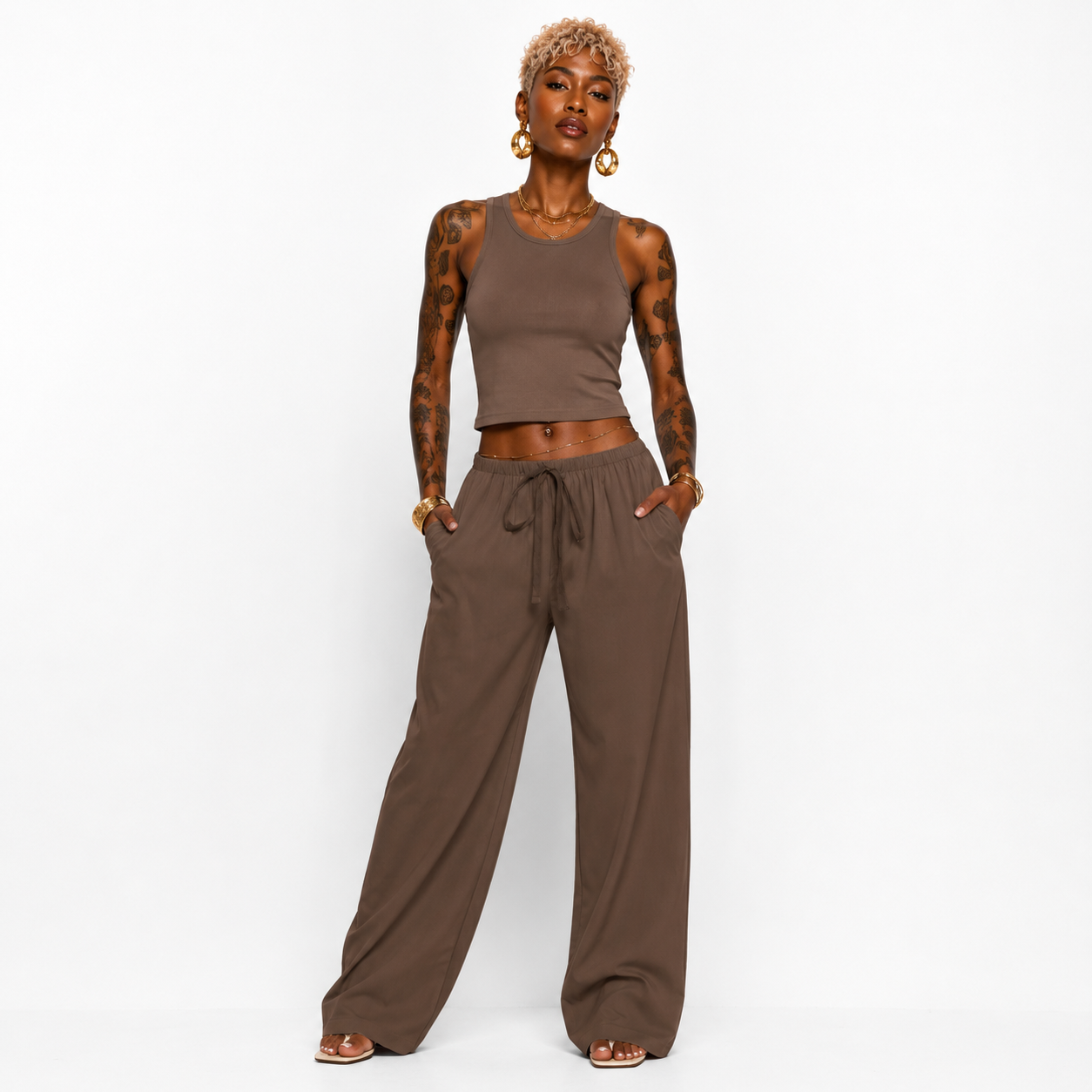 YBP Signature Flow Straight-Leg Pants