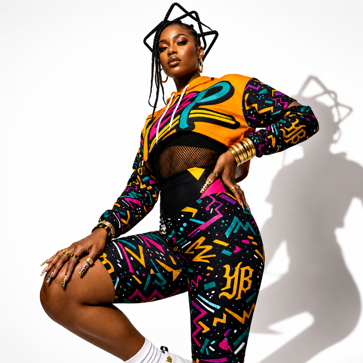 Golden Era Cutout Crop Hoodie