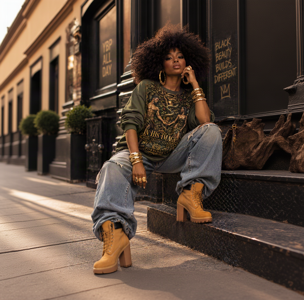 FORBIDDEN | In His Image Oversized Sweatshirt