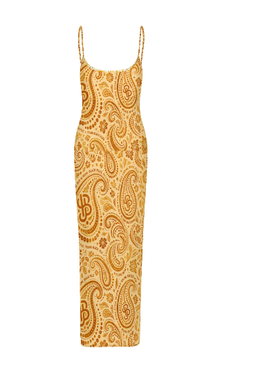 YBP Cocktails Collection Mesh Maxi Dress – Spaghetti Strap Sheer Statement Dress
