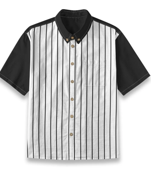 YBP Pinstripe Boys Camp Shirt | Premium Cotton Button-Up