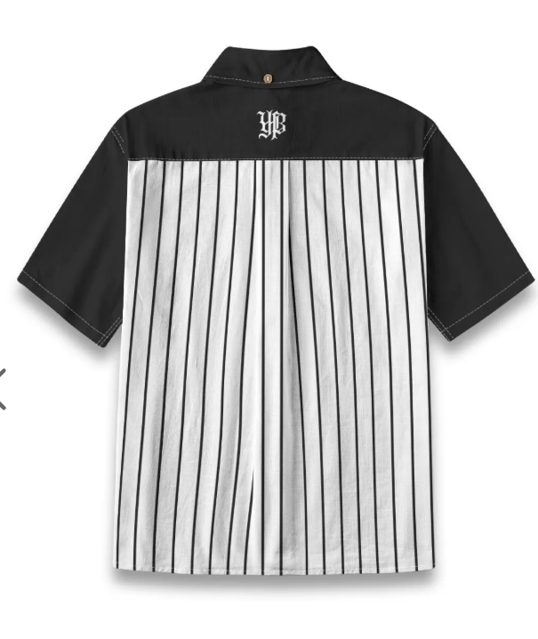 YBP Pinstripe Boys Camp Shirt | Premium Cotton Button-Up
