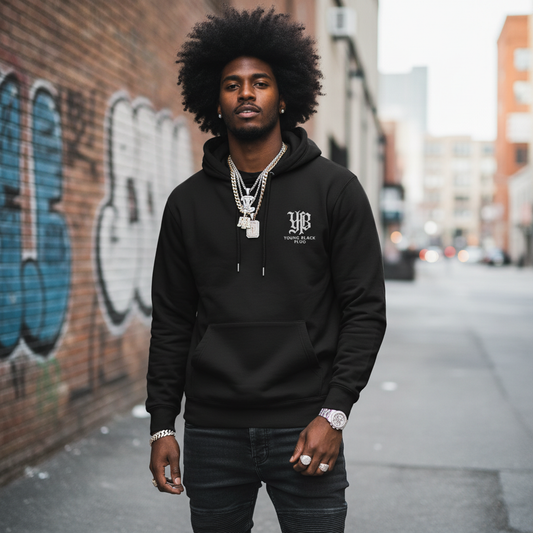 YBP Signature premium streetwear hoodie front view