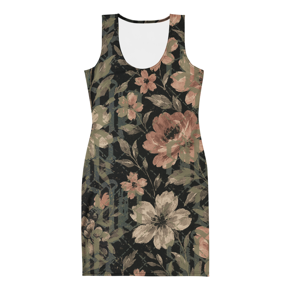 YBP Midnight Bloom Bodycon Dress