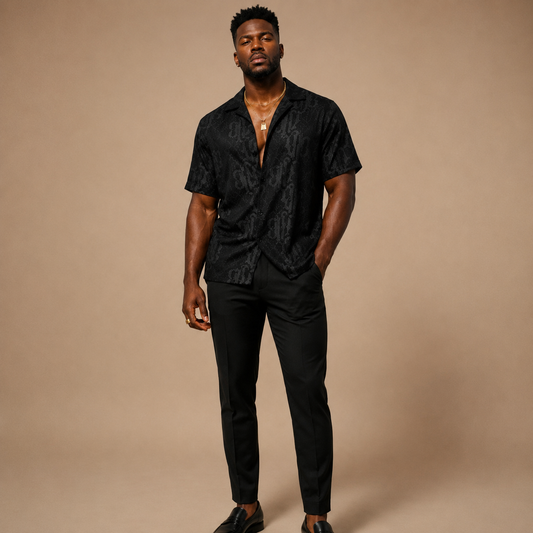 Argyle Noir Button-Down