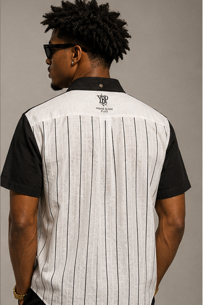 YBP Pinstripe Button-Up Shirt | Premium Men's Cotton Shirt