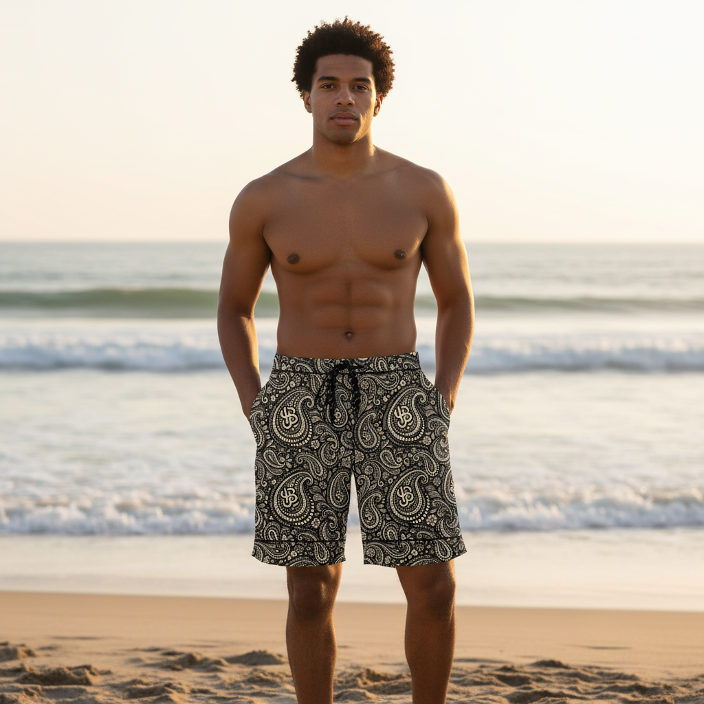 YBP Cocktails Collection Waveform Swim Trunks