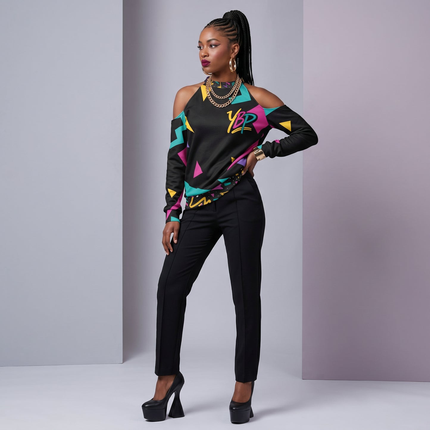 Golden Era Cold Shoulder Sweatshirt