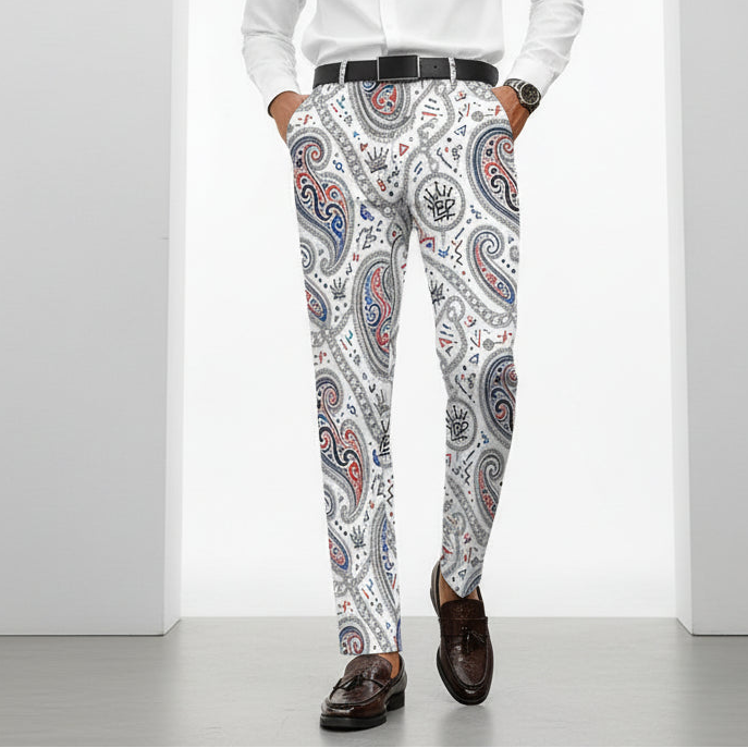 YBP Dynasty Men's Dress Pants – White Ice