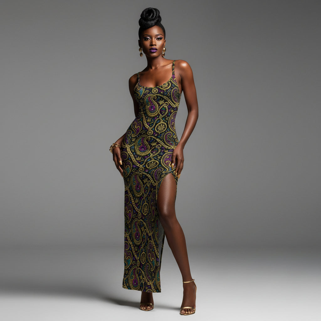 YBP Dynasty Side Slit Maxi Dress
