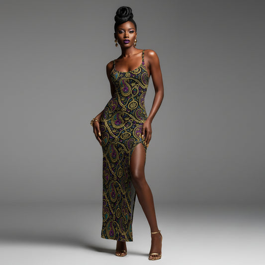 YBP Dynasty Side Slit Maxi Dress