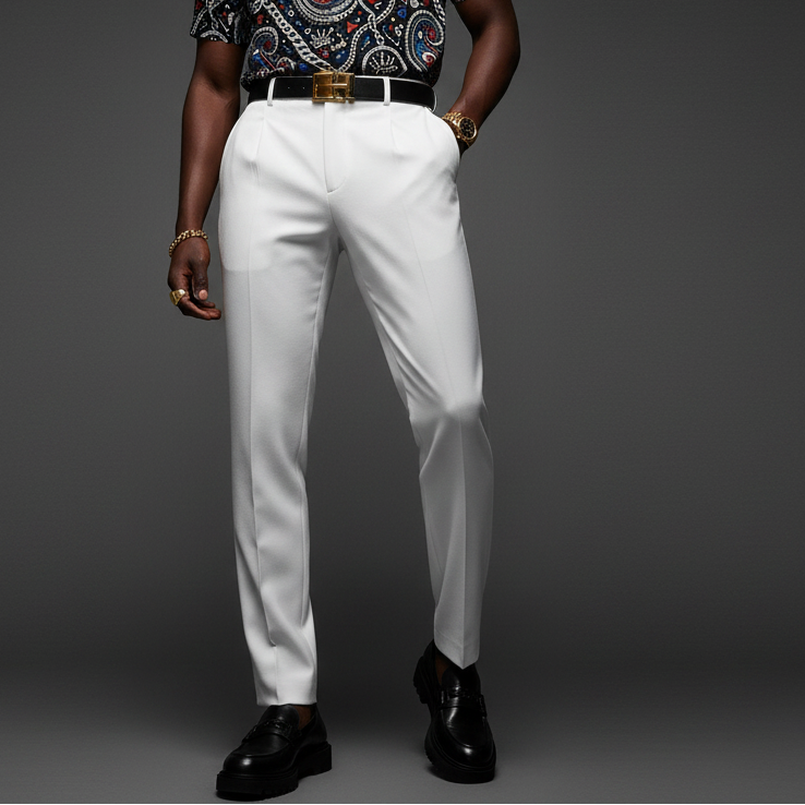 YBP Dynasty Men's Dress Pants – White