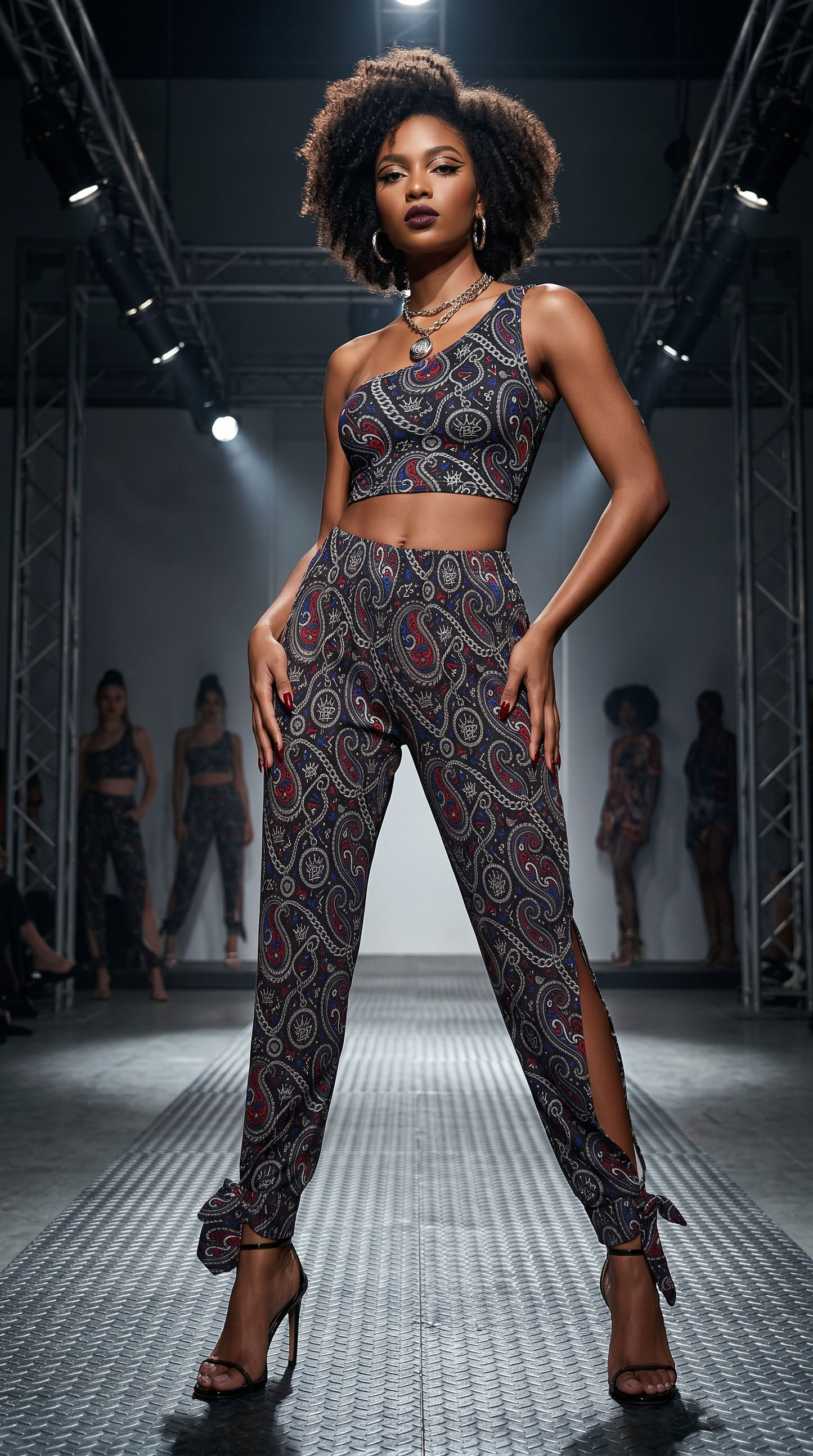 YBP Dynasty Side Cutout Tie Pants