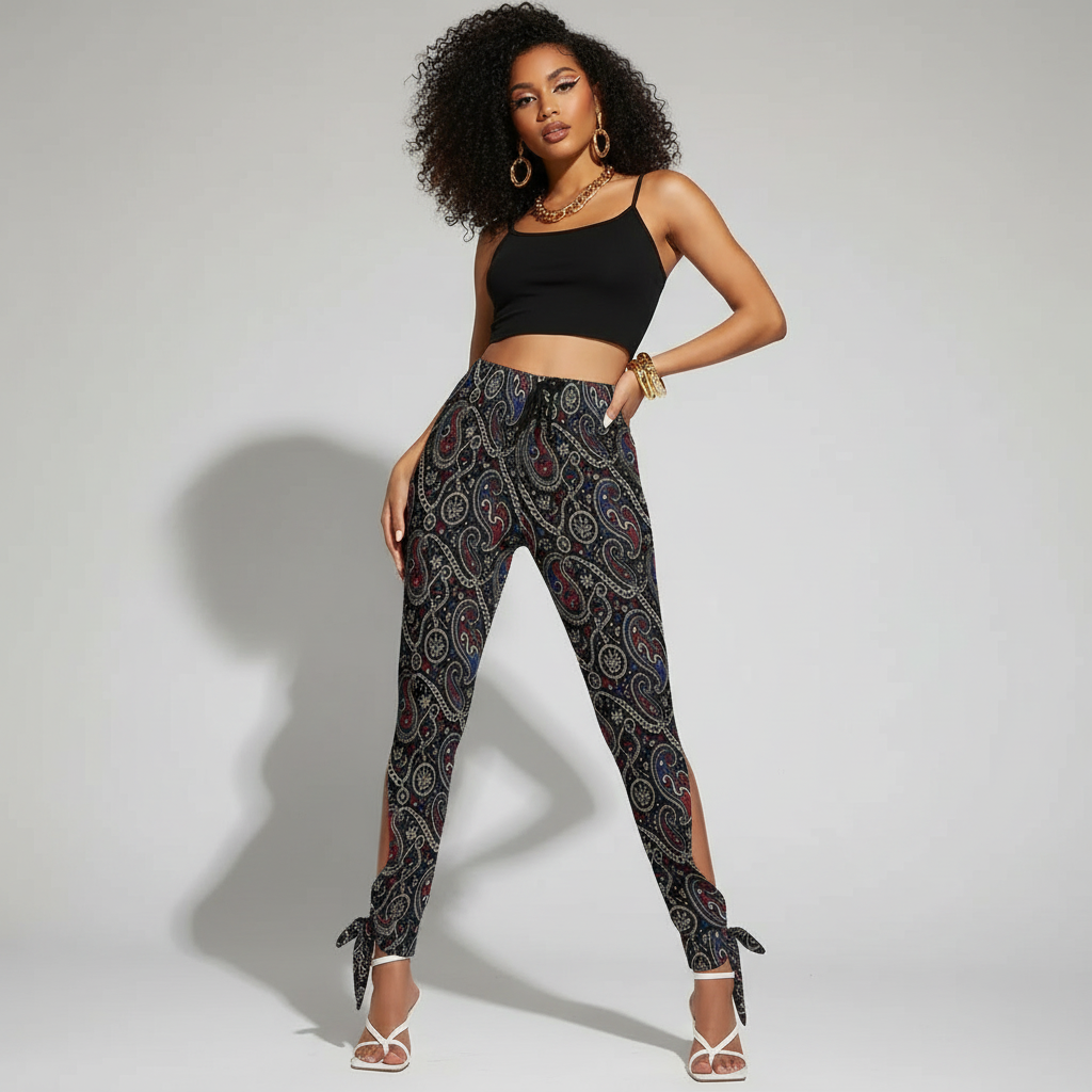 YBP Dynasty Side Cutout Tie Pants
