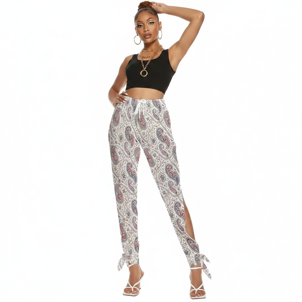 YBP Dynasty Side Cutout Tie Pants