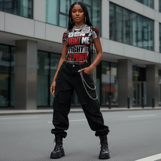 YBP Fight the Power Fitted Graphic T-Shirt