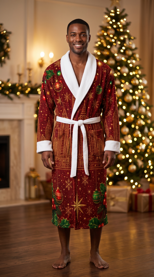 YBP Sanna From Allanna Men’s Fur-Lined Holiday Robe