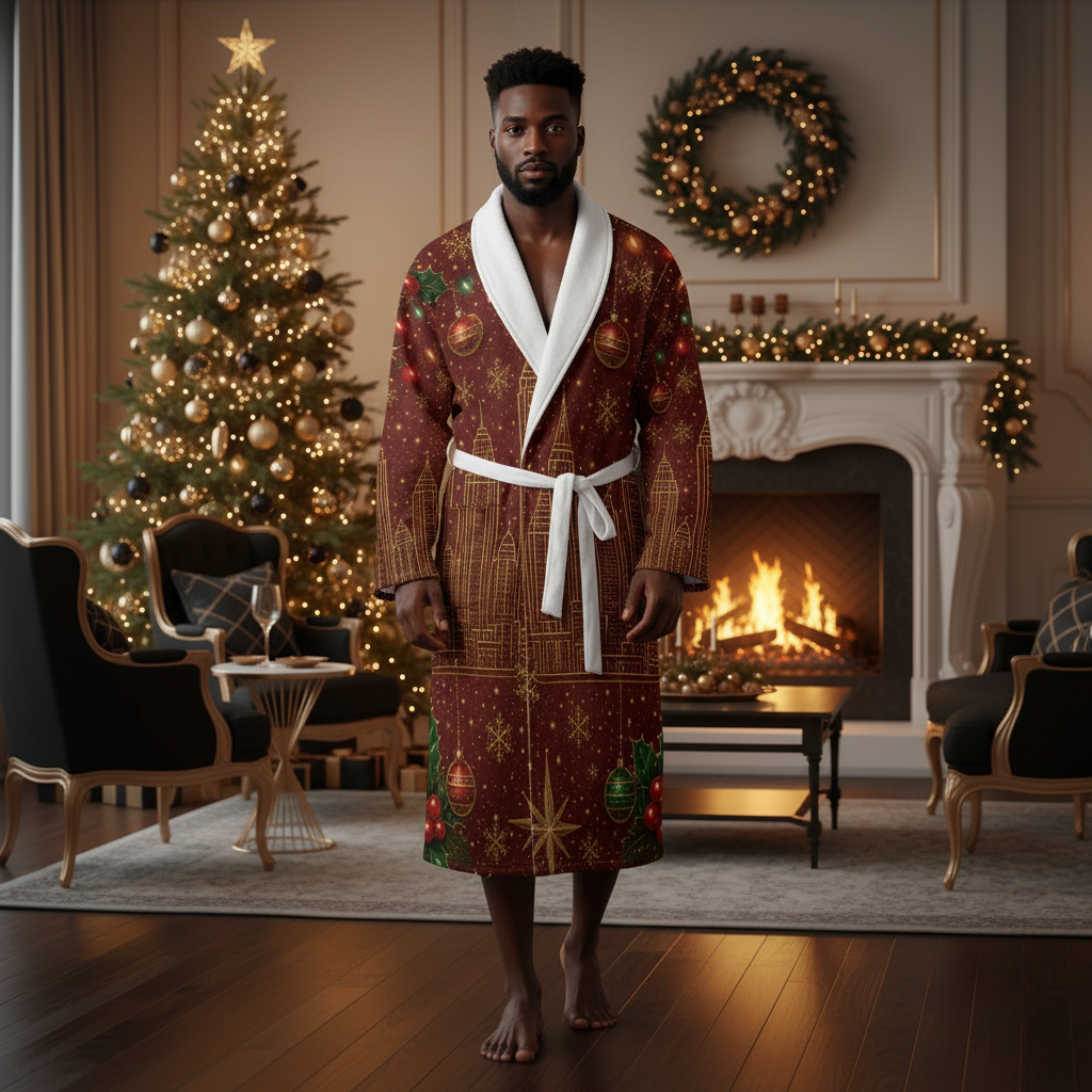 YBP Sanna From Allanna Men’s Fur-Lined Holiday Robe