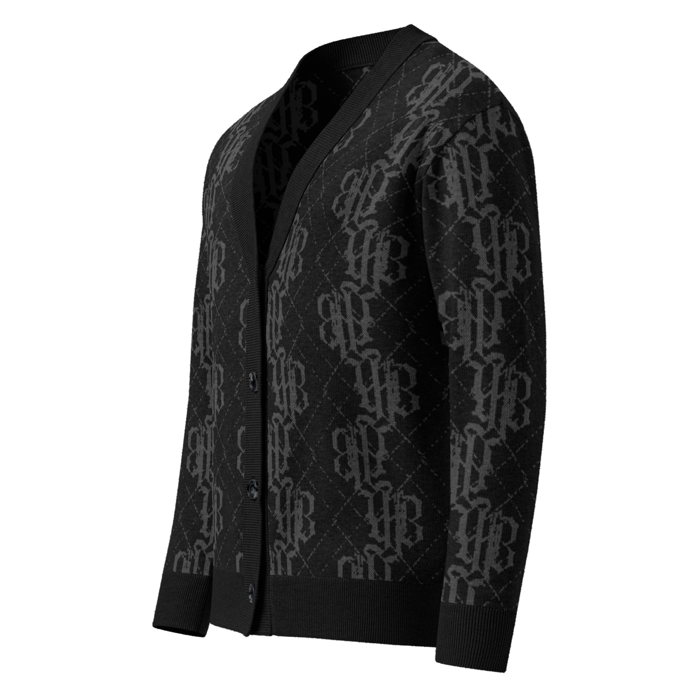 Argyle Noir Cardigan