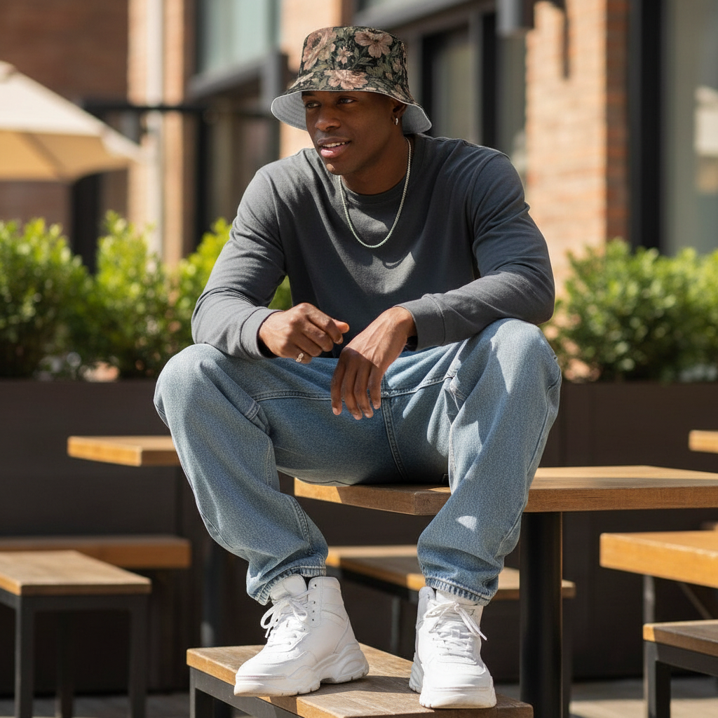 YBP "Midnight Bloom" Bucket Hat