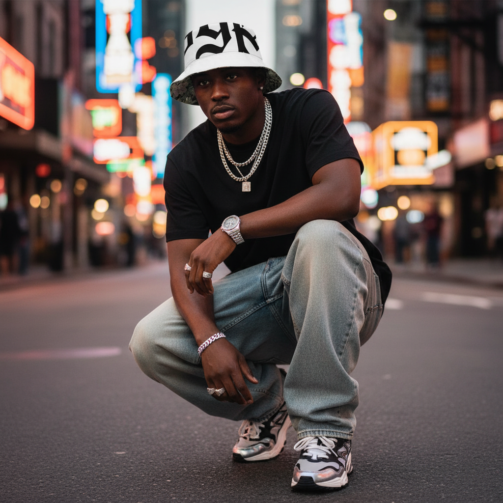 YBP "Midnight Bloom" Bucket Hat