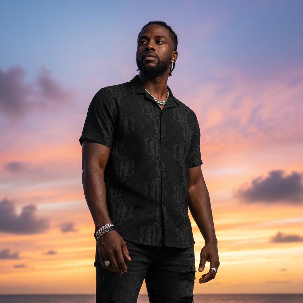 Argyle Noir Button-Down