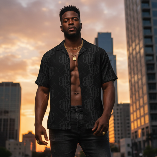 Argyle Noir Button-Down