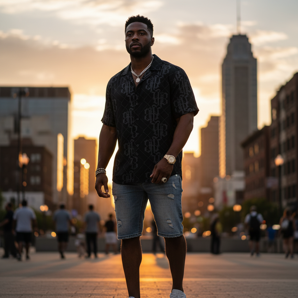 Argyle Noir Button-Down