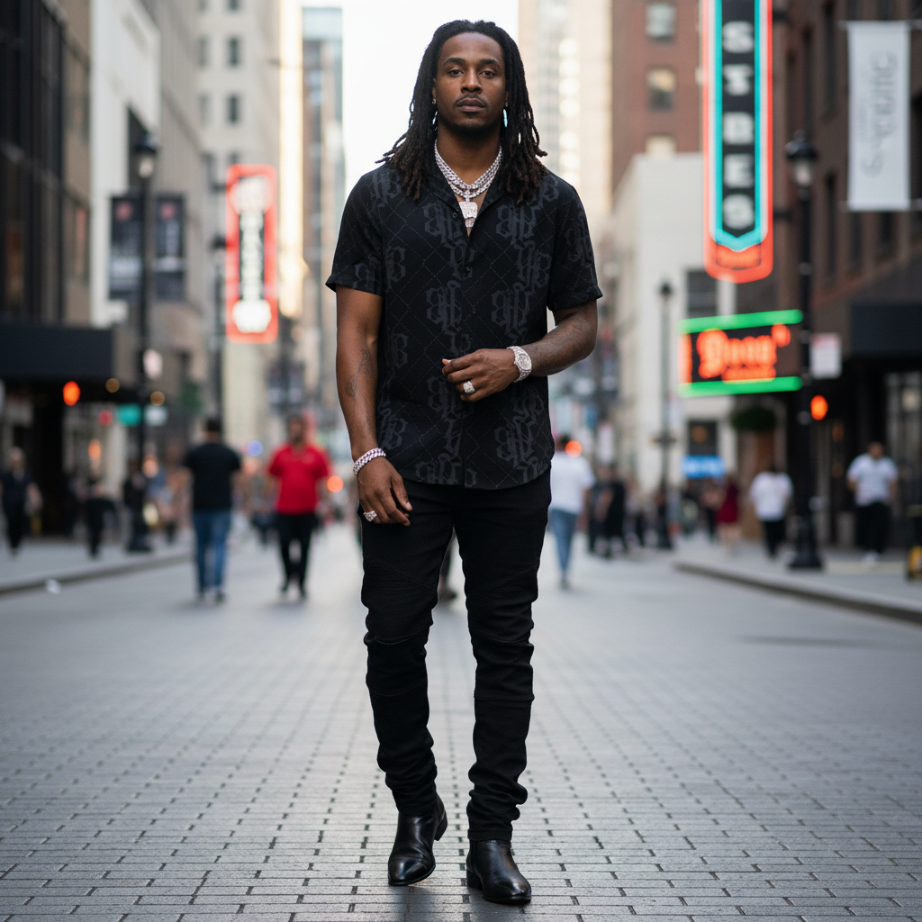 Argyle Noir Button-Down