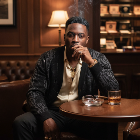 Argyle Noir Cardigan