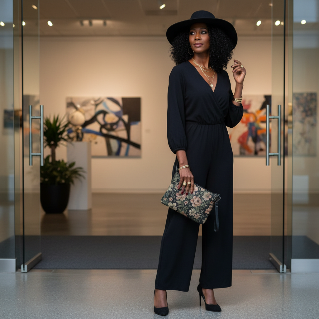 Midnight Bloom Versa Pouch