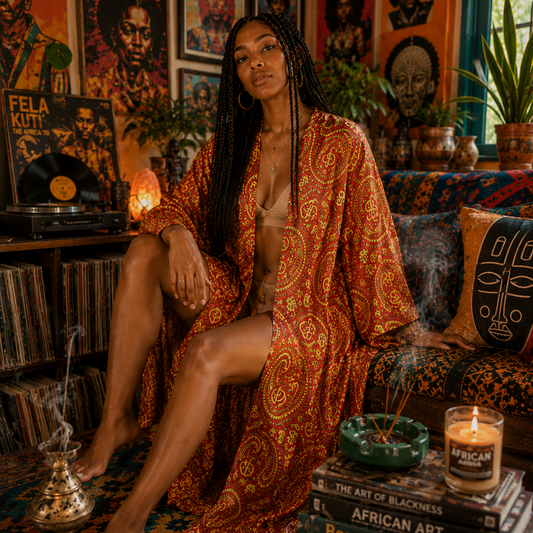 YBP Cocktails Satin Kaftan