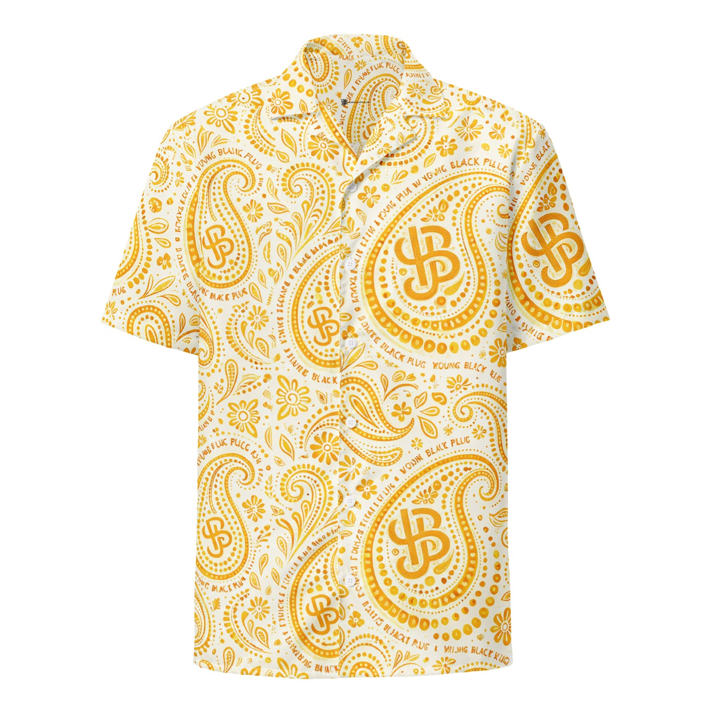 YBP Cocktails Collection button up shirt lightweight summer paisley camp shirt