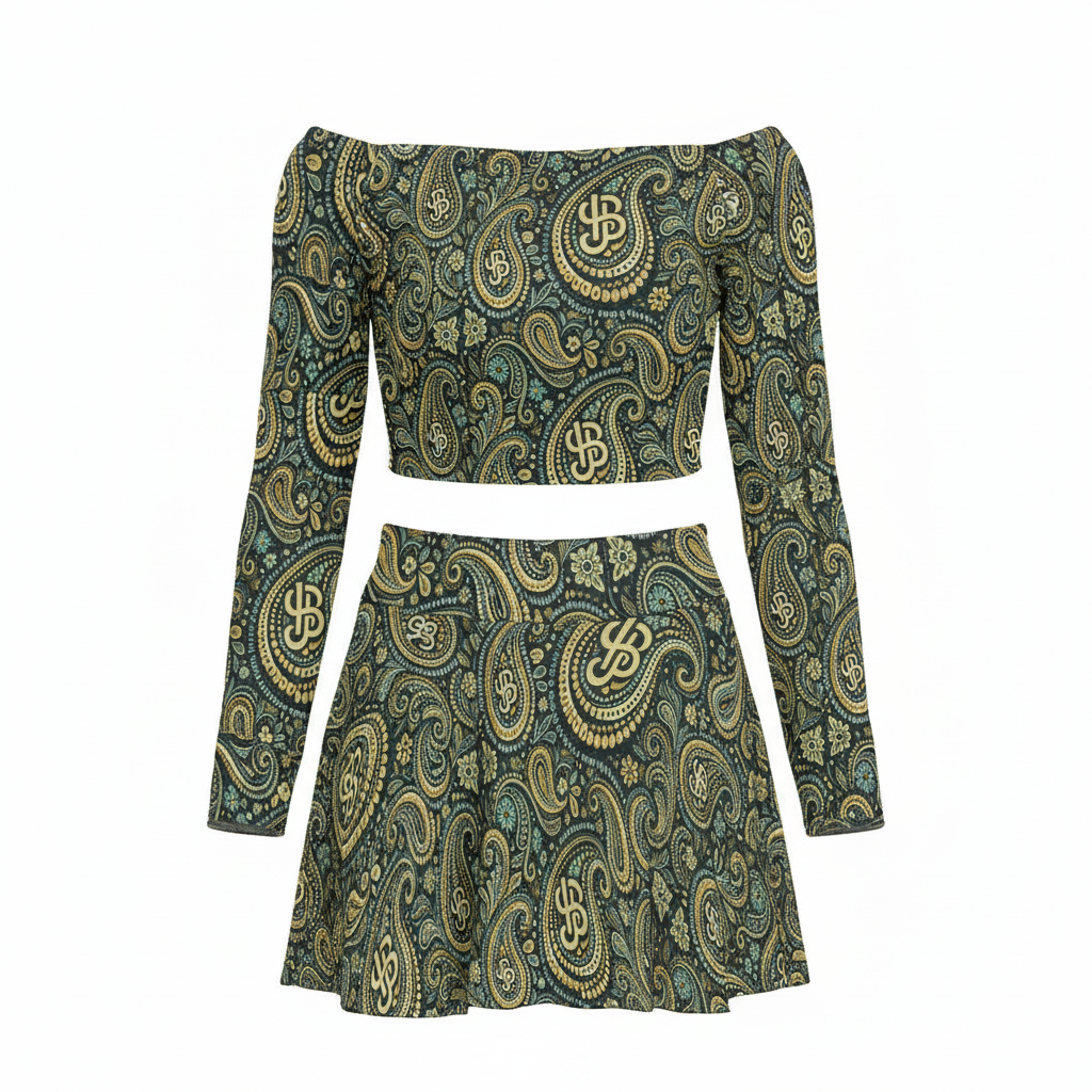 YBP Cocktails Collection one shoulder crop top and mini skirt set women's streetwear outfit